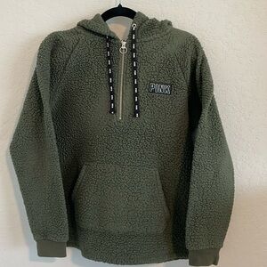 VS PINK Sherpa Jacket Green